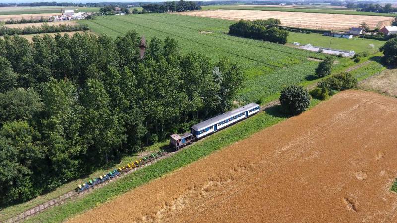 Nouveauté: randonnée en trottinette électrique tout terrain avec remontée d'etretat en locomotive du vélorail des loges